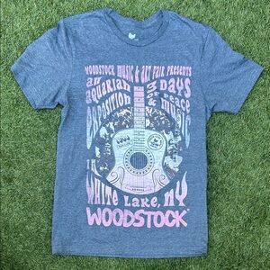 Hybrid Apparel Blue Woodstock Graphic Tee